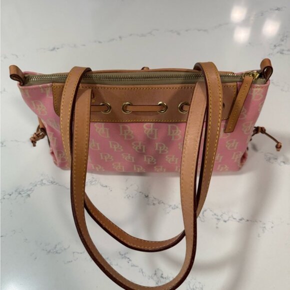 Dooney & Bourke Pink and Tan Satchel - Picture 3 of 6